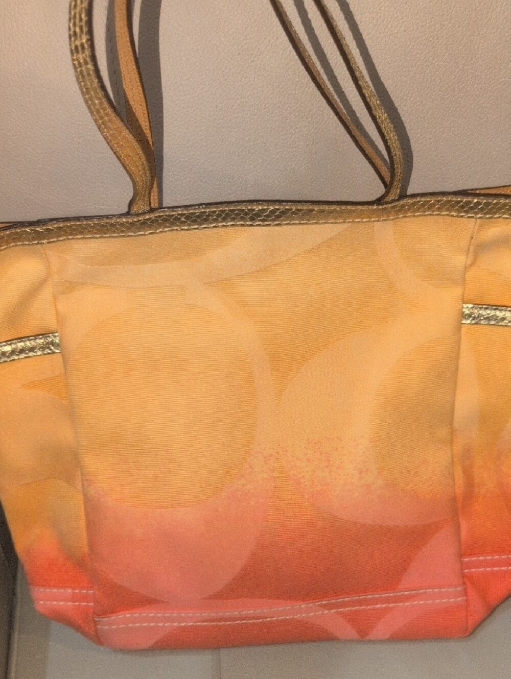 2006 Coach Limited Edition Orange Ombre Sig. Tote  #  7567  - Retail Bag - Picture 4 of 14